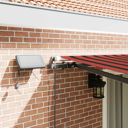 vidaXL Retractable Awning Orange and brown 450 x 300 cm