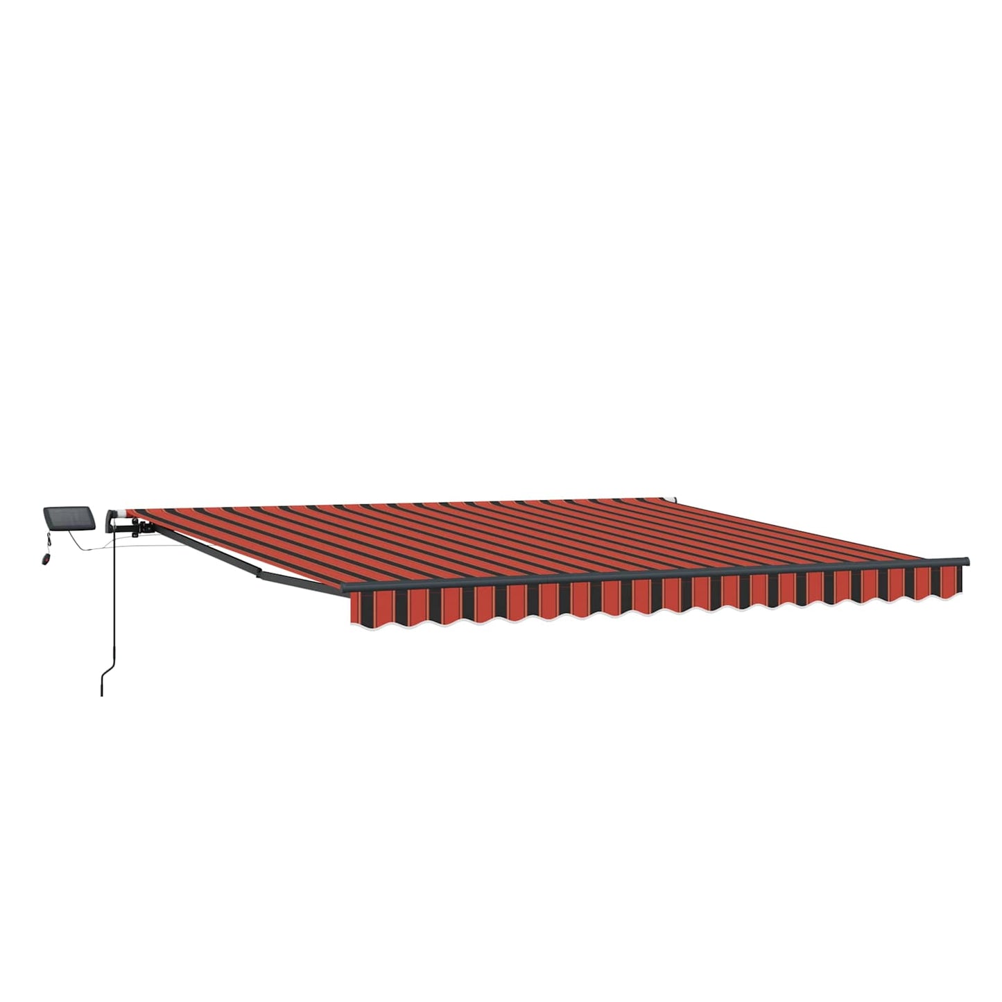 vidaXL Retractable Awning Orange and brown 450 x 300 cm