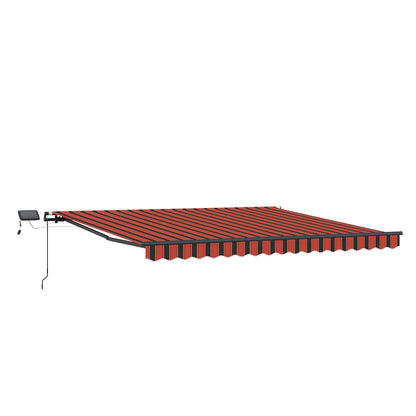 vidaXL Retractable Awning Orange and brown 450 x 300 cm