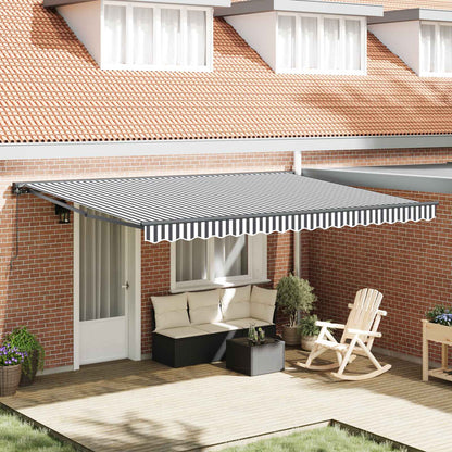 vidaXL Awning Frame Anthracite and White 450 x 300 cm