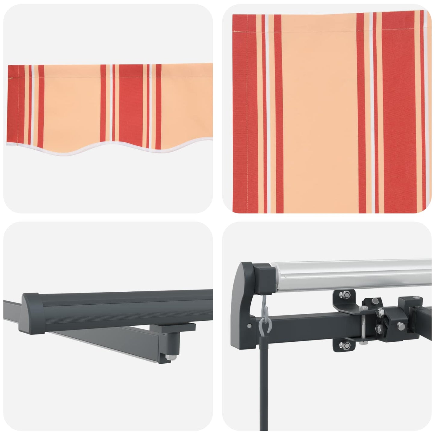 vidaXL Retractable Awning Yellow and orange 450 x 300 cm Fabric