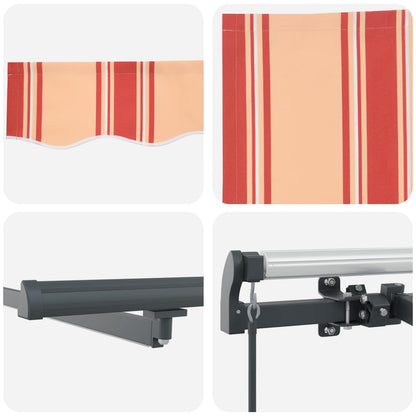 vidaXL Retractable Awning Yellow and orange 450 x 300 cm Fabric