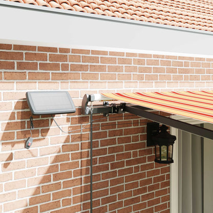 vidaXL Retractable Awning Yellow and orange 450 x 300 cm Fabric
