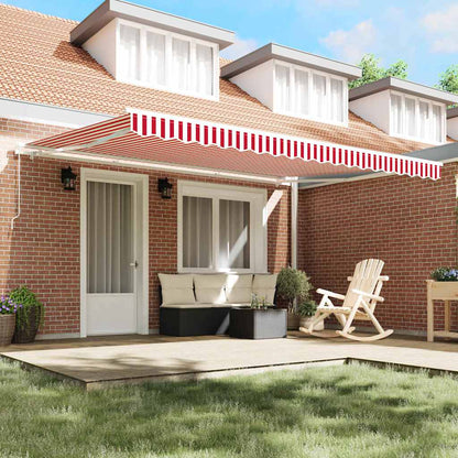vidaXL Retractable Awning Red 450 x 300 cm Polyester and Aluminium