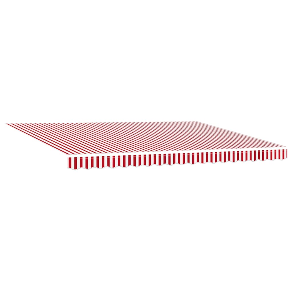 vidaXL Retractable Awning Red and White 450 x 300 cm