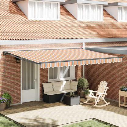 vidaXL Awning Frame Blue and Orange 450 x 300 cm