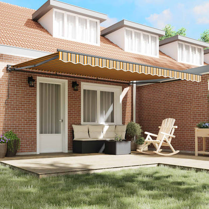 vidaXL Awning Frame Yellow and Grey 450 x 300 cm