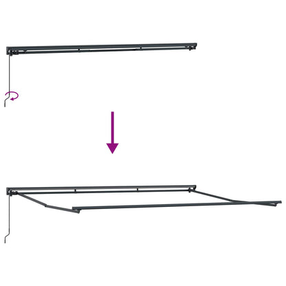 vidaXL Awning Frame Beige 450 x 300 cm Polyester with PU coating