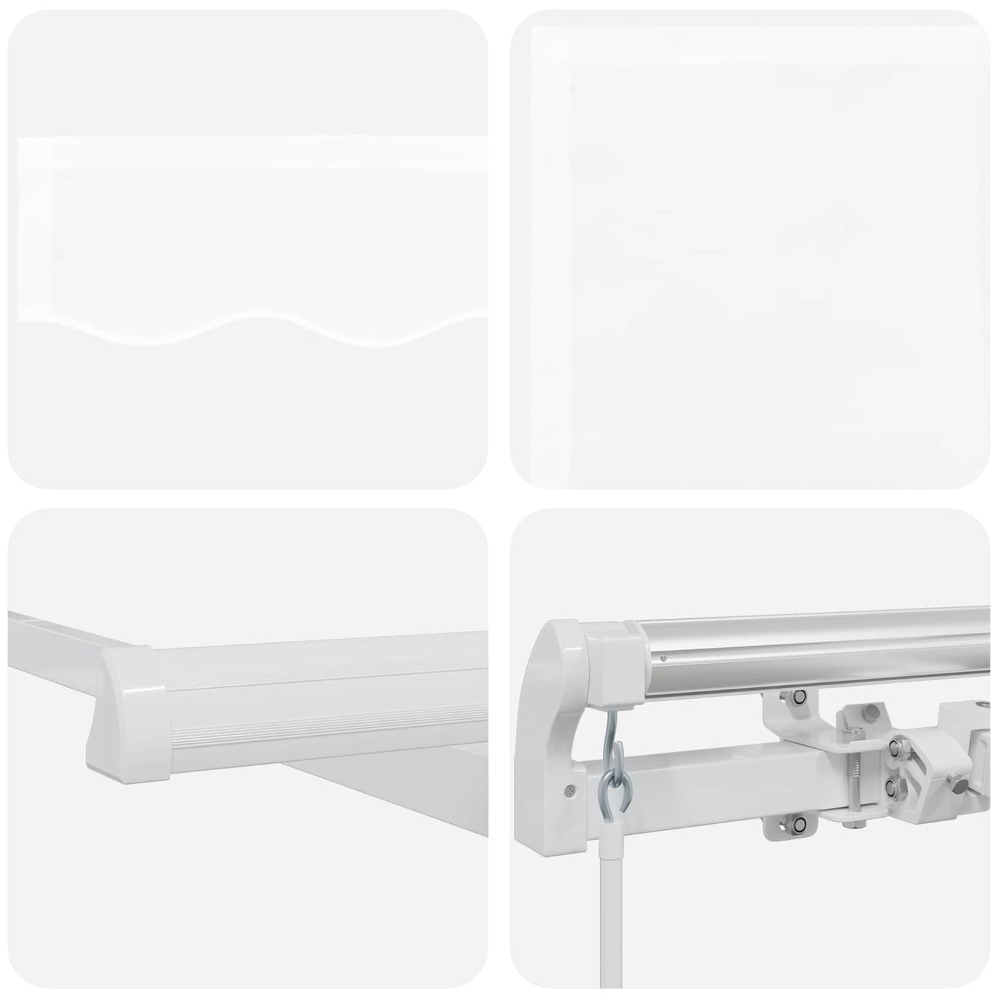 vidaXL Retractable Awning White 450 x 300 x 165 cm