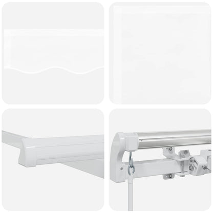 vidaXL Retractable Awning White 450 x 300 x 165 cm