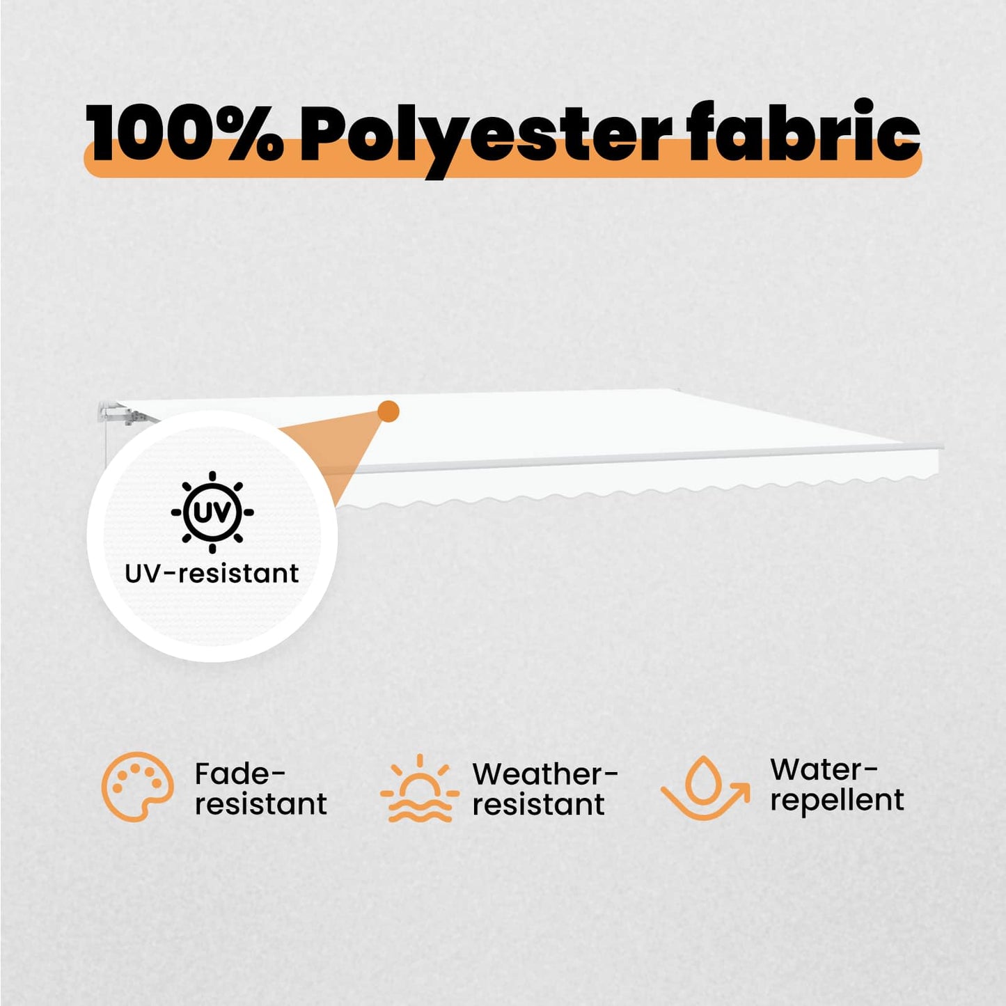 vidaXL Retractable Awning White 450 x 300 x 165 cm