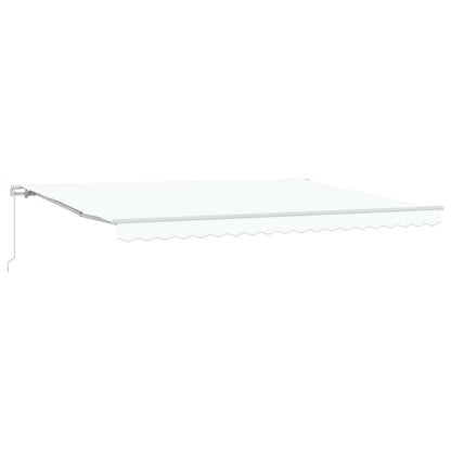 vidaXL Retractable Awning White 450 x 300 x 165 cm
