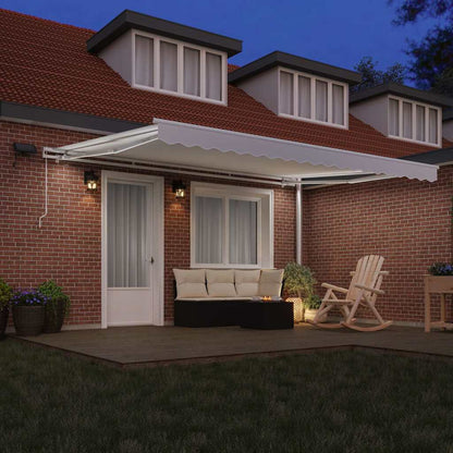 vidaXL Retractable Awning White 450 x 300 cm Fabric and Aluminium