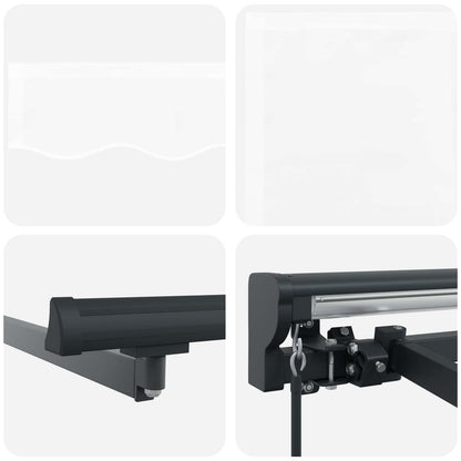 vidaXL Awning Frame White 450 x 300 cm Polyester with PU coating