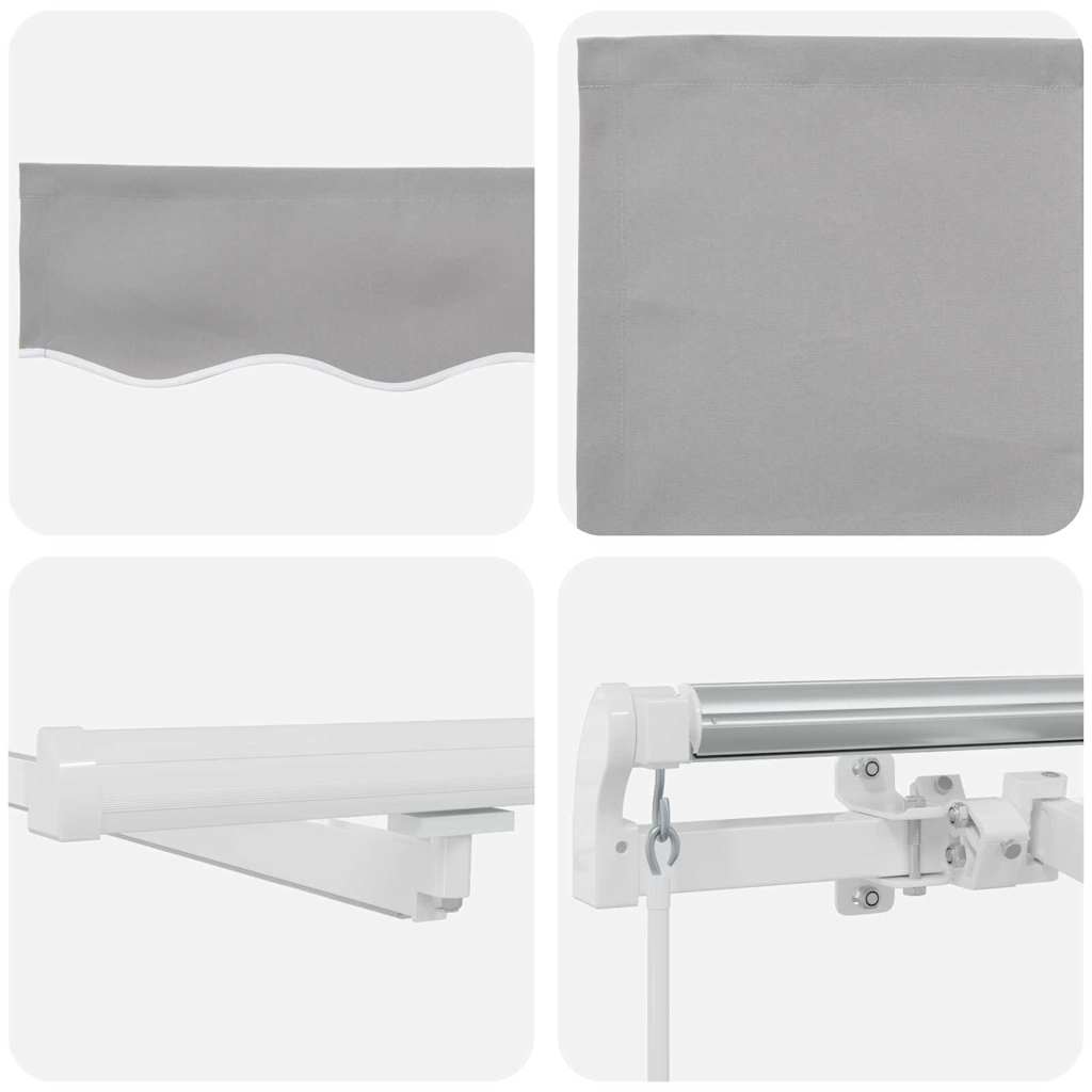 vidaXL Retractable Awning Light Grey 450 x 300 cm Fabric and Aluminium