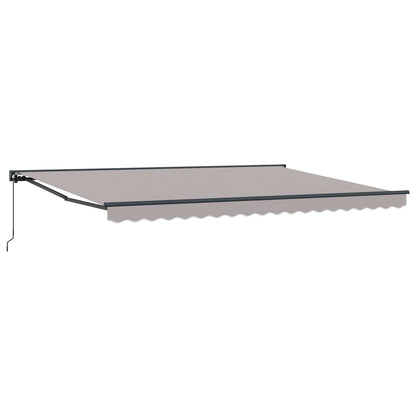 vidaXL Awning Frame Light Grey 450 x 300 cm Polyester with PU coating