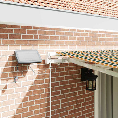 vidaXL Retractable Awning Green and yellow 450 x 300 cm