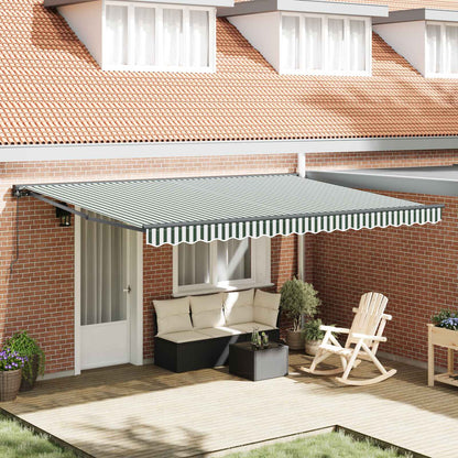 vidaXL Awning Frame Green and White 450 x 300 cm