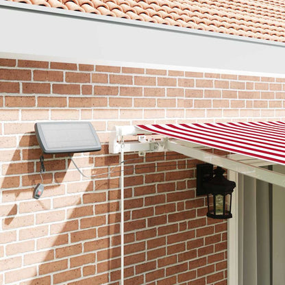 vidaXL Retractable Awning Red and White 450 x 350 cm