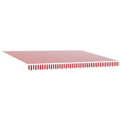 vidaXL Retractable Awning Red and White 450 x 350 cm