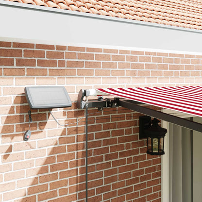 vidaXL Retractable Awning Red and White 450 x 350 cm
