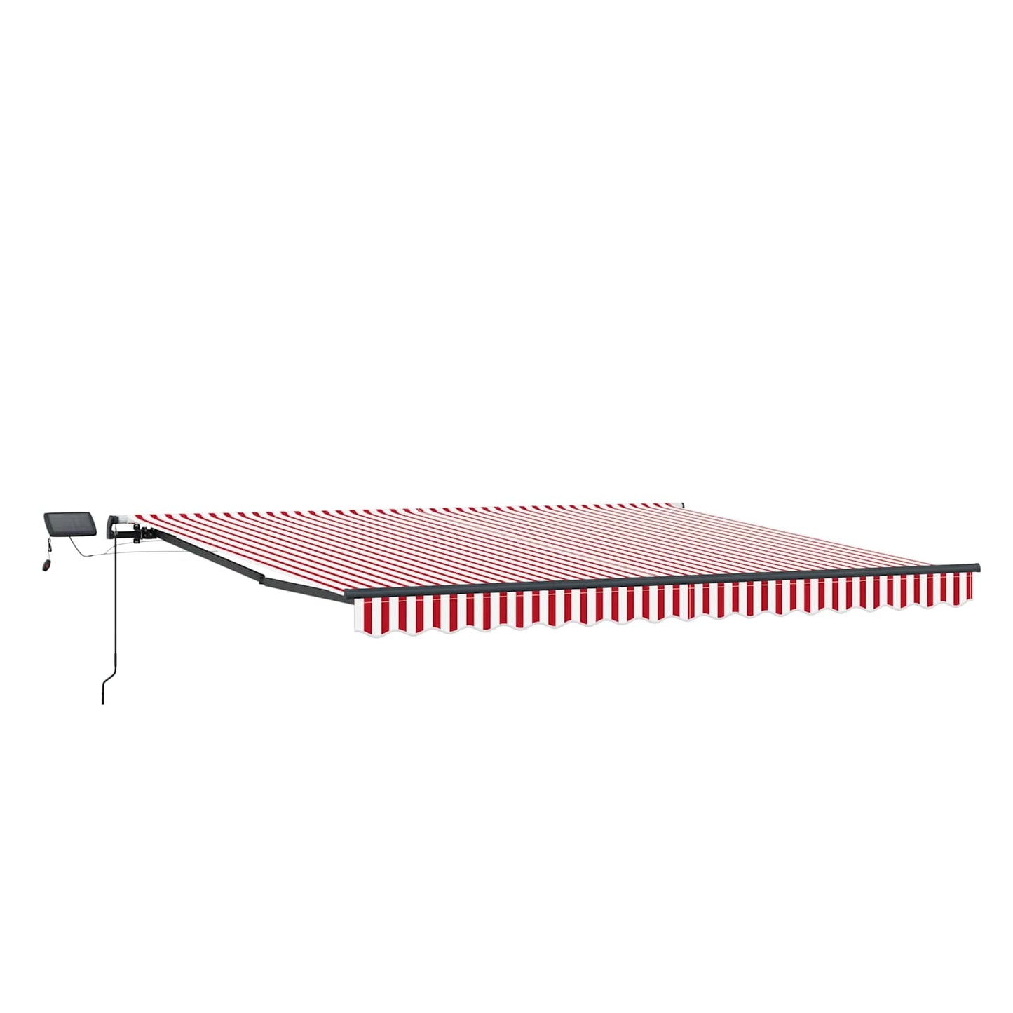 vidaXL Retractable Awning Red and White 450 x 350 cm