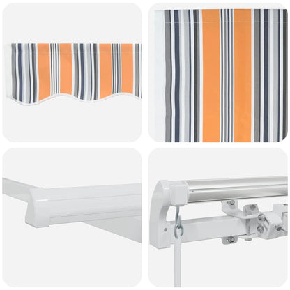 vidaXL Awning Retractable Multicolour 450 x 350 x 165 cm Polyester