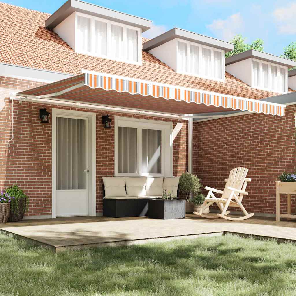 vidaXL Awning Retractable Multicolour 450 x 350 x 165 cm Polyester