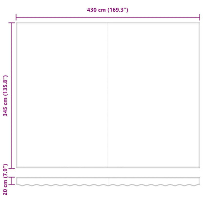 vidaXL Awning Retractable Multicolour 450 x 350 x 165 cm Polyester