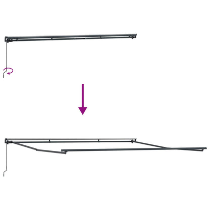 vidaXL Retractable Awning Multicolour 450 x 350 cm