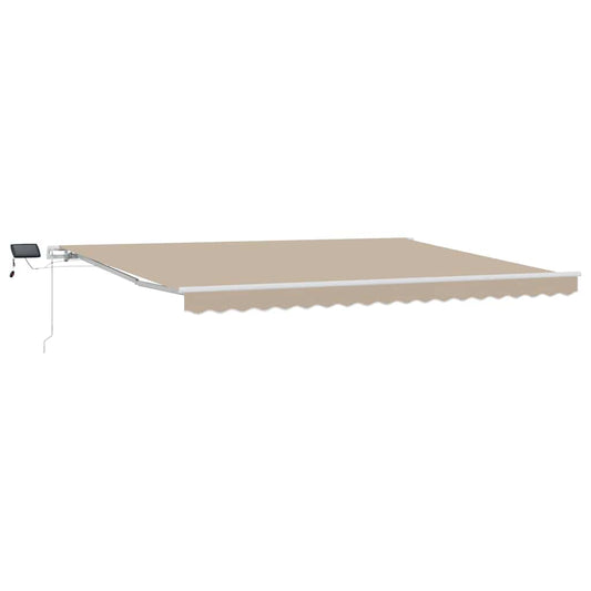 vidaXL Retractable Awning Beige 450 x 350 cm Fabric and Aluminium
