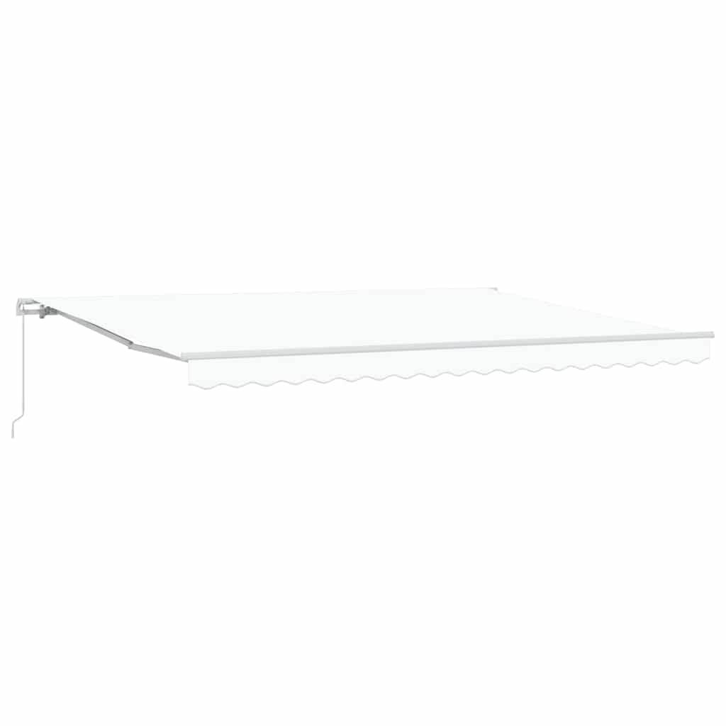 vidaXL Retractable Awning White 450 x 350 x 165 cm