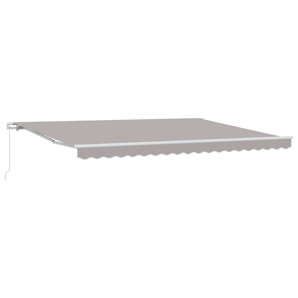 vidaXL Retractable Awning Light grey 450 x 350 x 165 cm