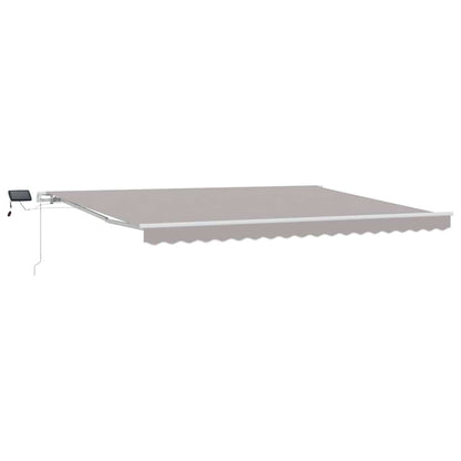 vidaXL Retractable Awning Light Grey 450 x 350 cm Fabric and Aluminium