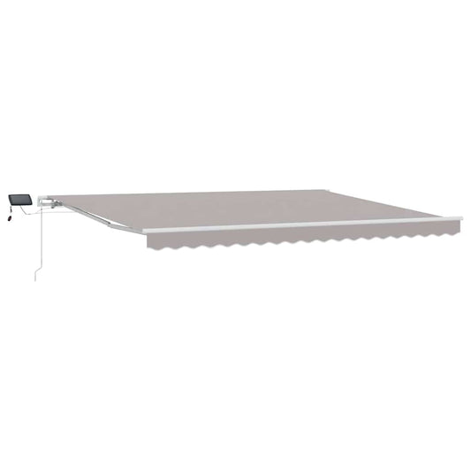 vidaXL Retractable Awning Light Grey 450 x 350 cm Fabric and Aluminium