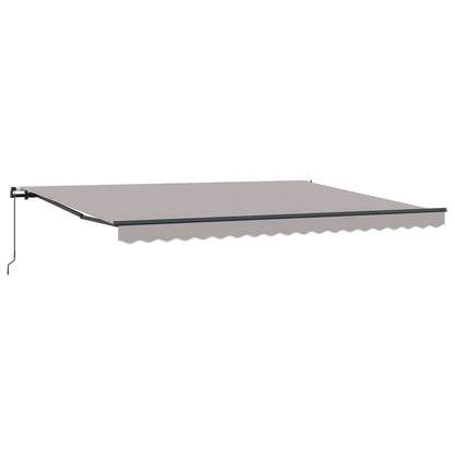 vidaXL Retractable Awning Light Grey 450 x 350 cm