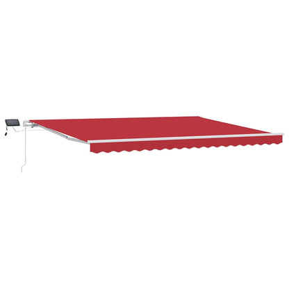 vidaXL Retractable Awning Manual Red 450 x 350 cm Fabric and Steel
