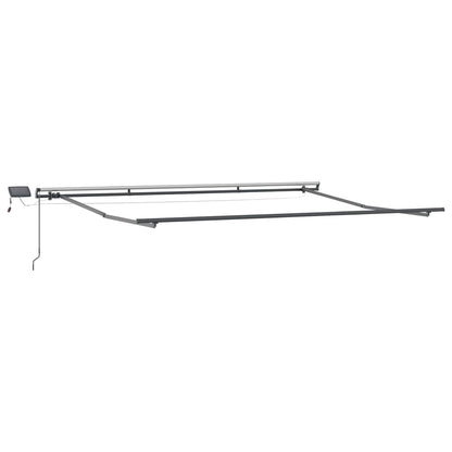 vidaXL Retractable Awning Green and white 450 x 350 cm Fabric