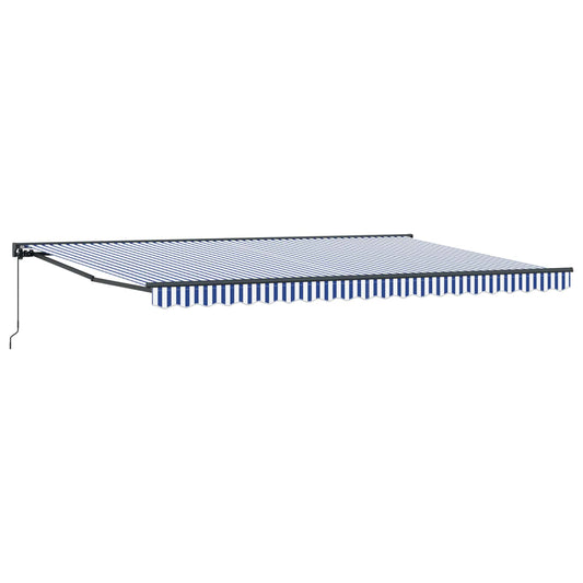 vidaXL Awning Frame Blue and White 500 x 300 cm