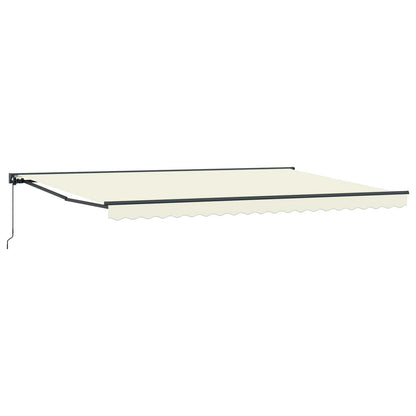 vidaXL Awning Frame Cream 500 x 300 cm Polyester with PU coating