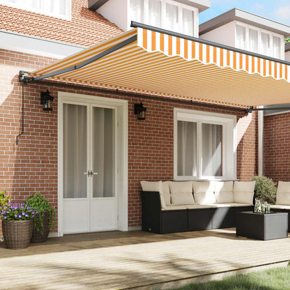 vidaXL Awning Frame Yellow and White 500 x 300 cm