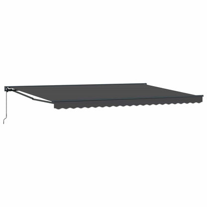 vidaXL Awning Frame Anthracite 500 x 300 cm Polyester with PU coating