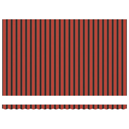 vidaXL Retractable Awning Orange and Brown 500 x 300 x 165 cm