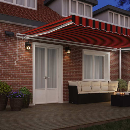 vidaXL Retractable Awning Orange and brown 500 x 300 cm