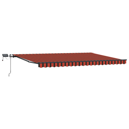 vidaXL Retractable Awning Orange and brown 500 x 300 cm