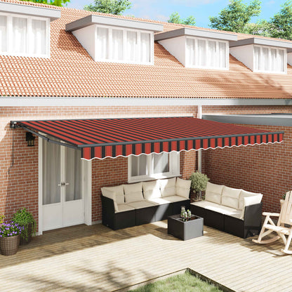 vidaXL Awning Frame Orange and Black 500 x 300 cm