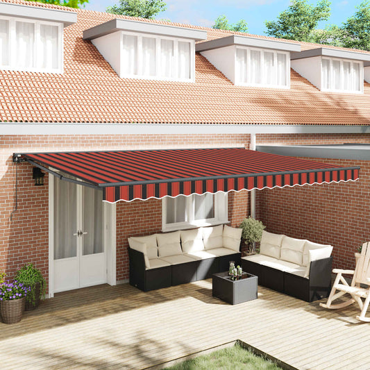 vidaXL Awning Frame Orange and Black 500 x 300 cm