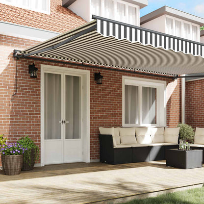 vidaXL Awning Frame Anthracite and White 500 x 300 cm