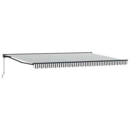 vidaXL Awning Frame Anthracite and White 500 x 300 cm