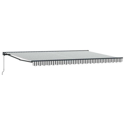 vidaXL Awning Frame Anthracite and White 500 x 300 cm